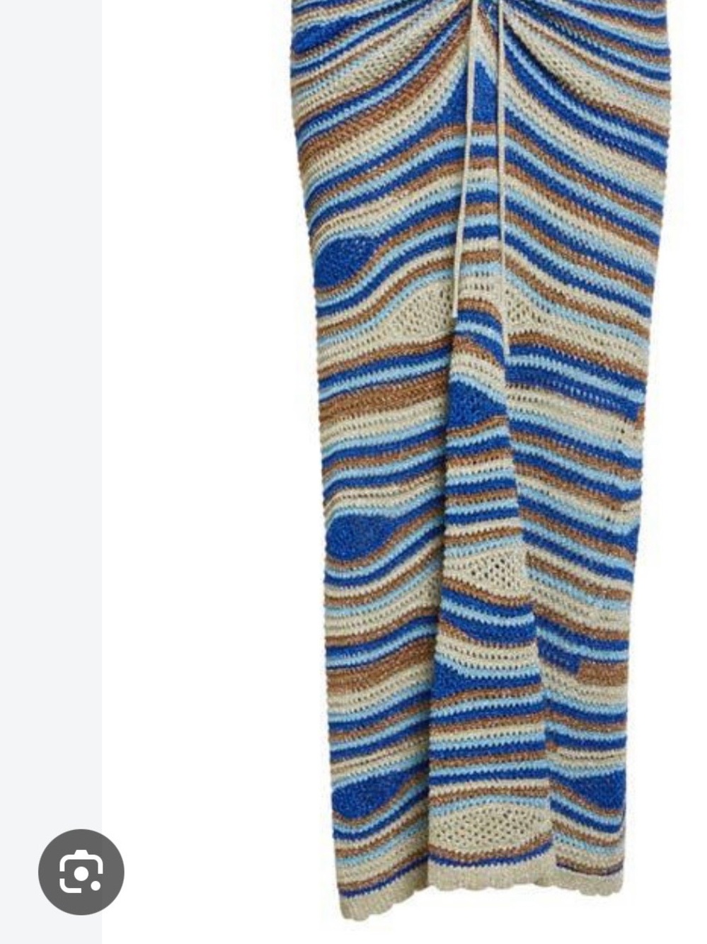 NWT Farm Rio mixed waves striped knit maxi skirt in the blues XXS - Picture 2 of 9